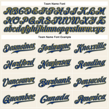 Custom Cream Royal-Gold Authentic Sleeveless Baseball Jersey - Sky-Custom
