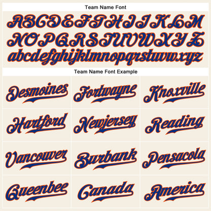 Custom Cream Royal-Orange Authentic Sleeveless Baseball Jersey - Sky-Custom