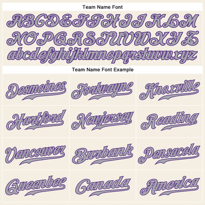 Custom Cream Purple-Gray Authentic Sleeveless Baseball Jersey - Sky-Custom