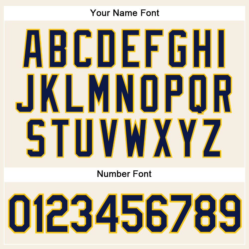 Custom Cream Navy-Gold Authentic Sleeveless Baseball Jersey - Sky-Custom