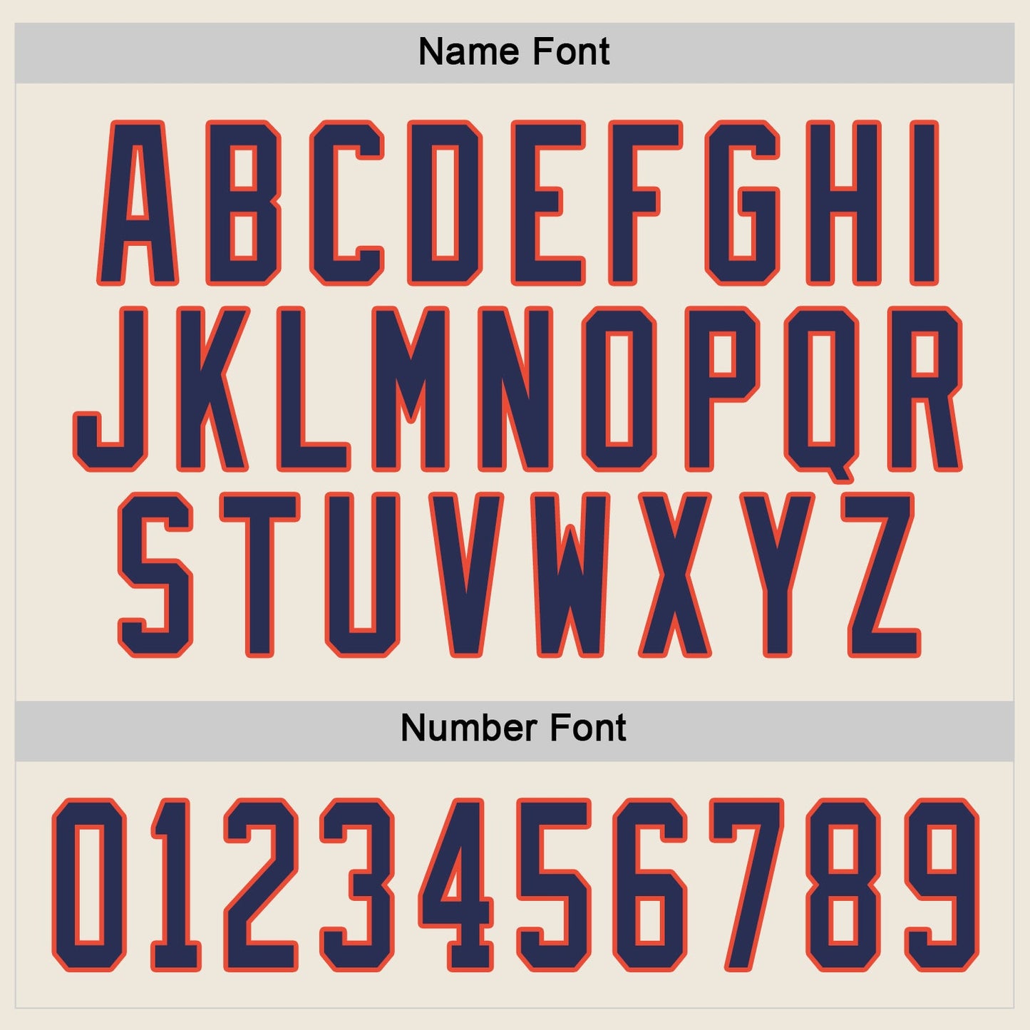 Custom Cream Navy-Orange Hockey Jersey - Sky-Custom