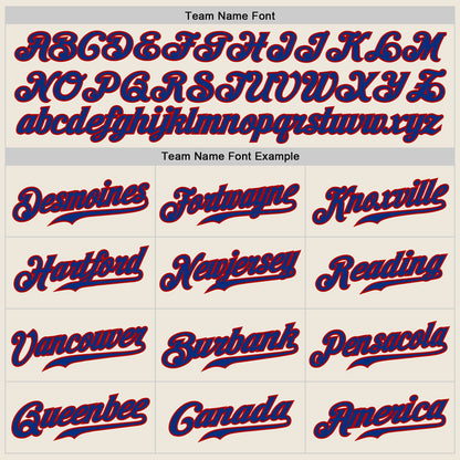 Custom Cream Royal Pinstripe Royal-Red Authentic Baseball Jersey - Sky-Custom