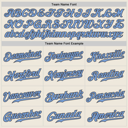 Custom Cream Light Blue Pinstripe Light Blue-Steel Gray Authentic Father's Day Baseball Jersey - Sky-Custom
