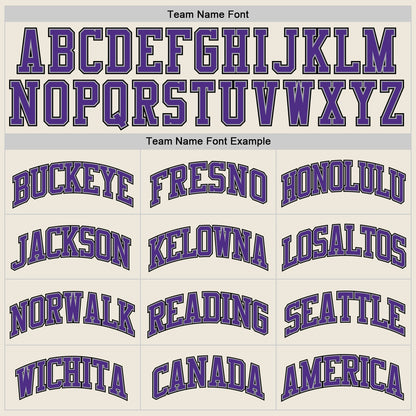 Custom Cream Purple-Gray Authentic Throwback Basketball Jersey - Sky-Custom