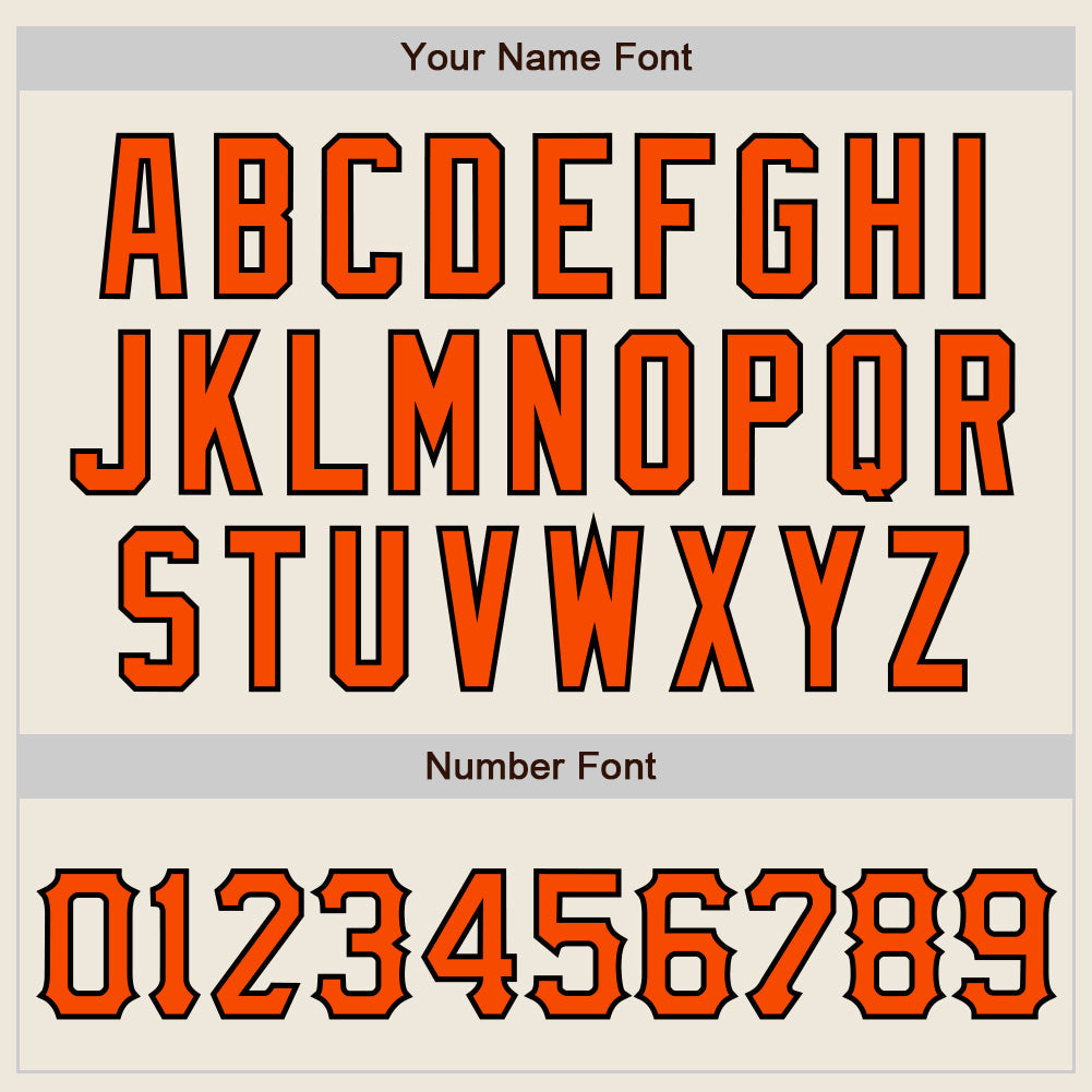 Custom Cream Orange-Black Authentic Baseball Jersey - Sky-Custom