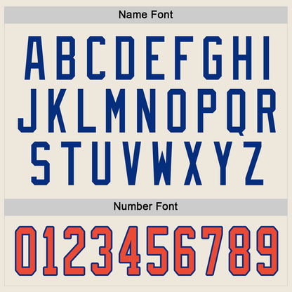 Custom Cream Orange-Royal Hockey Jersey - Sky-Custom