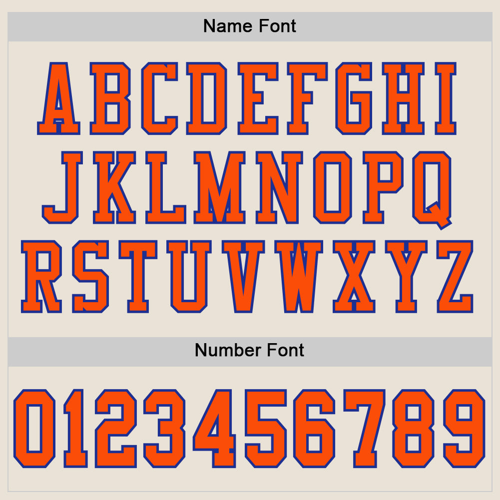 Custom Cream Orange-Royal Mesh Authentic Football Jersey - Sky-Custom