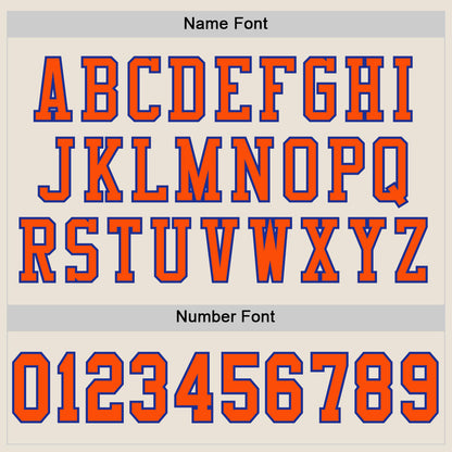 Custom Cream Orange-Royal Mesh Authentic Football Jersey - Sky-Custom