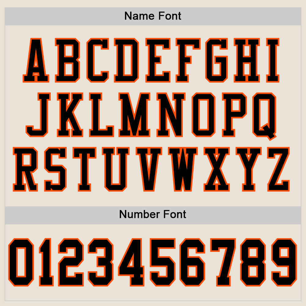 Custom Cream Black-Orange Mesh Authentic Football Jersey - Sky-Custom