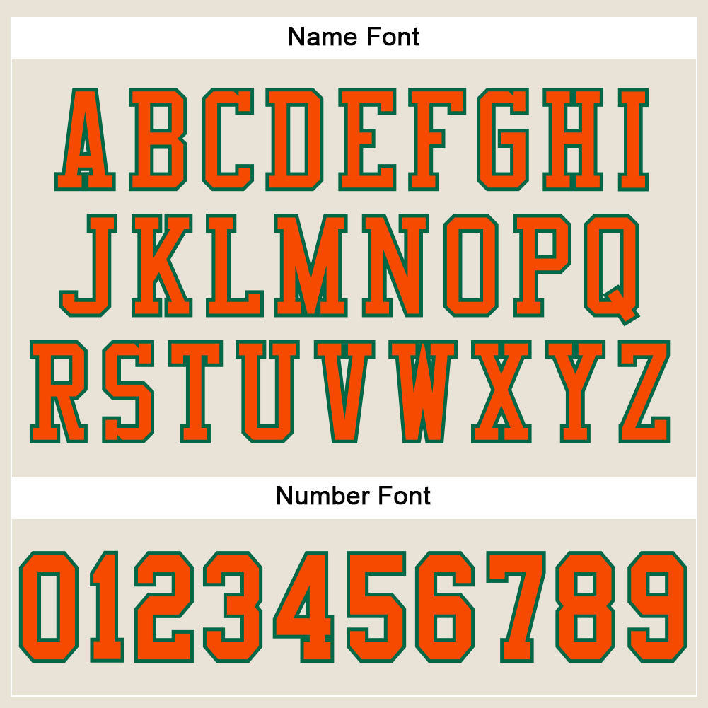 Custom Cream Orange-Kelly Green Mesh Authentic Football Jersey - Sky-Custom