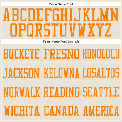 Custom Cream Bay Orange Mesh Authentic Football Jersey - Sky-Custom