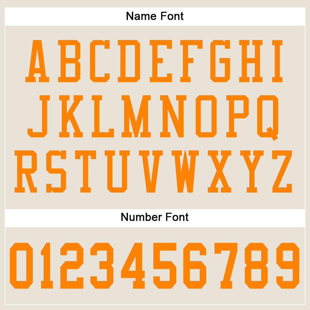 Custom Cream Bay Orange Mesh Authentic Football Jersey - Sky-Custom