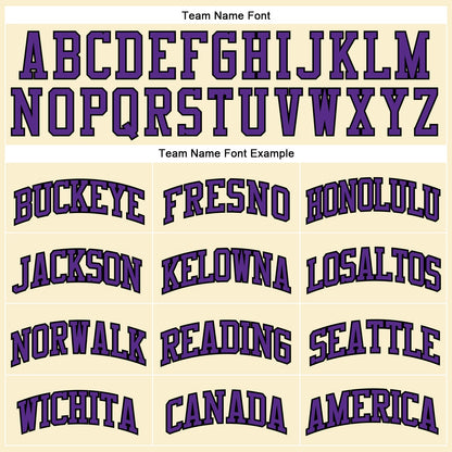 Custom Cream Purple-Black Authentic Throwback Basketball Jersey - Sky-Custom
