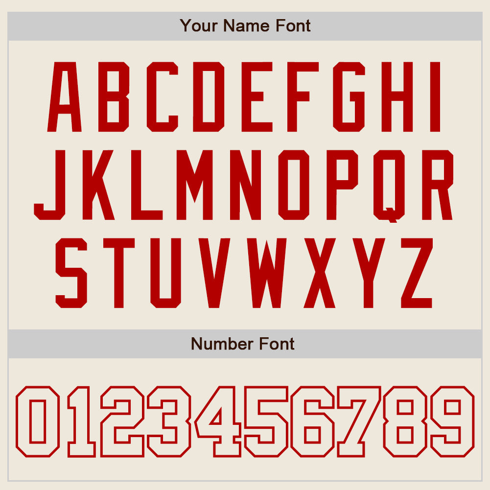 Custom Cream Cream-Red Authentic Baseball Jersey - Sky-Custom