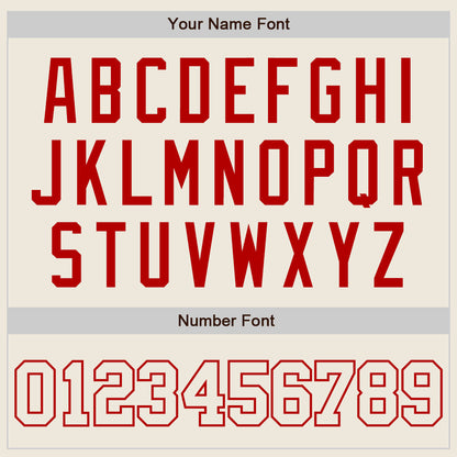 Custom Cream Cream-Red Authentic Baseball Jersey - Sky-Custom