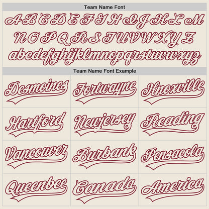 Custom Cream Cream-Crimson Authentic Baseball Jersey - Sky-Custom