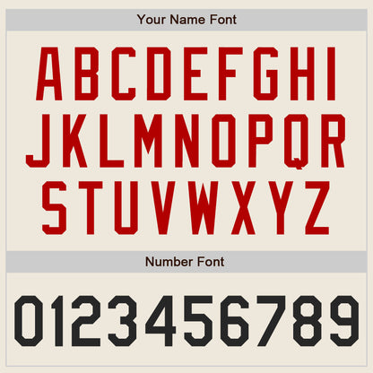 Custom Cream Black-Red Authentic Baseball Jersey - Sky-Custom