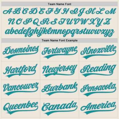 Custom Cream Teal Pinstripe Teal-Gray Authentic Baseball Jersey - Sky-Custom