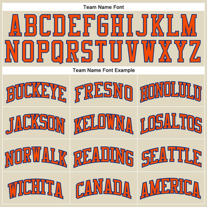 Custom Cream Royal Pinstripe Orange Authentic Basketball Jersey - Sky-Custom