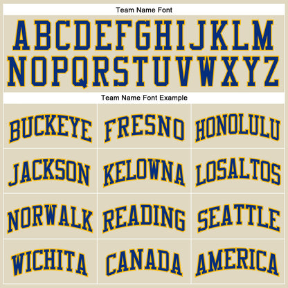 Custom Cream Royal Pinstripe Royal-Gold Authentic Basketball Jersey - Sky-Custom