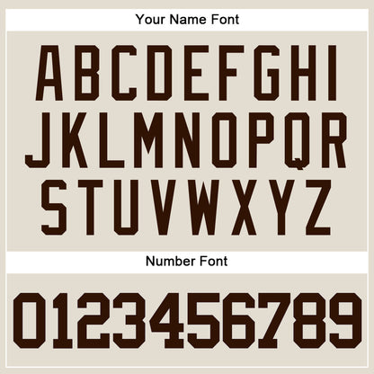 Custom Cream Brown Authentic Baseball Jersey - Sky-Custom