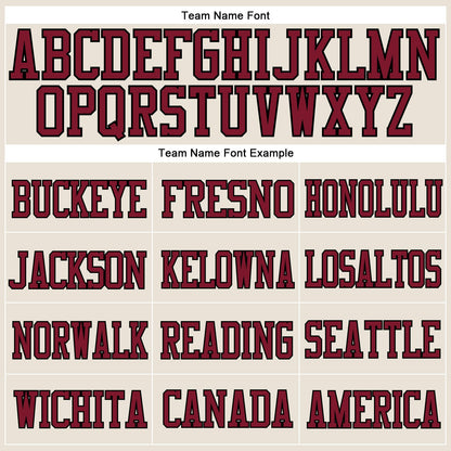 Custom Cream Crimson-Black Mesh Authentic Football Jersey - Sky-Custom