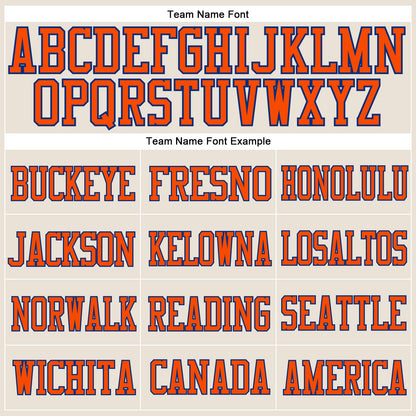 Custom Cream Orange-Royal Mesh Authentic Football Jersey - Sky-Custom