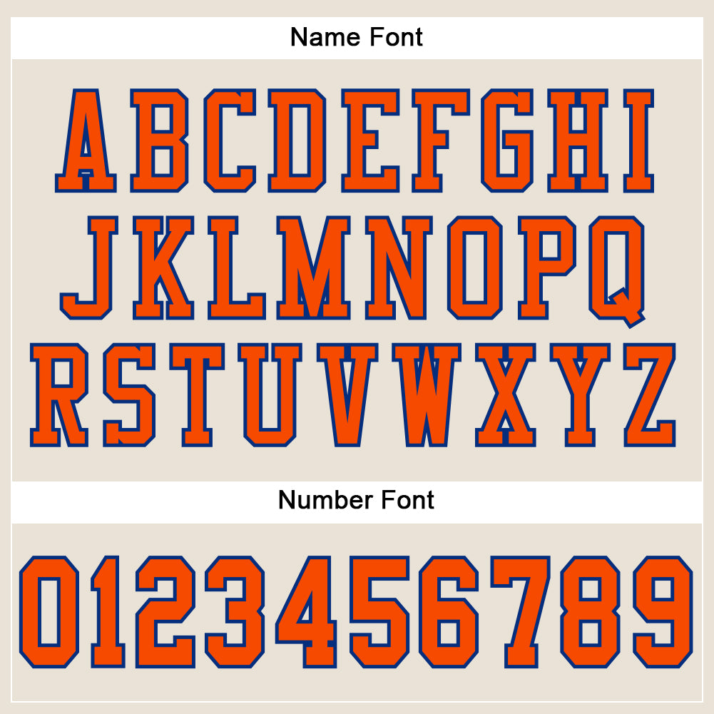 Custom Cream Orange-Royal Mesh Authentic Football Jersey - Sky-Custom