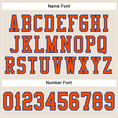 Custom Cream Orange-Royal Mesh Authentic Football Jersey - Sky-Custom