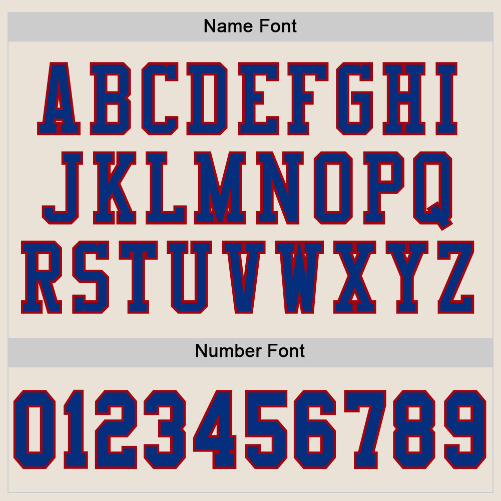 Custom Cream Royal-Red Mesh Authentic Football Jersey - Sky-Custom