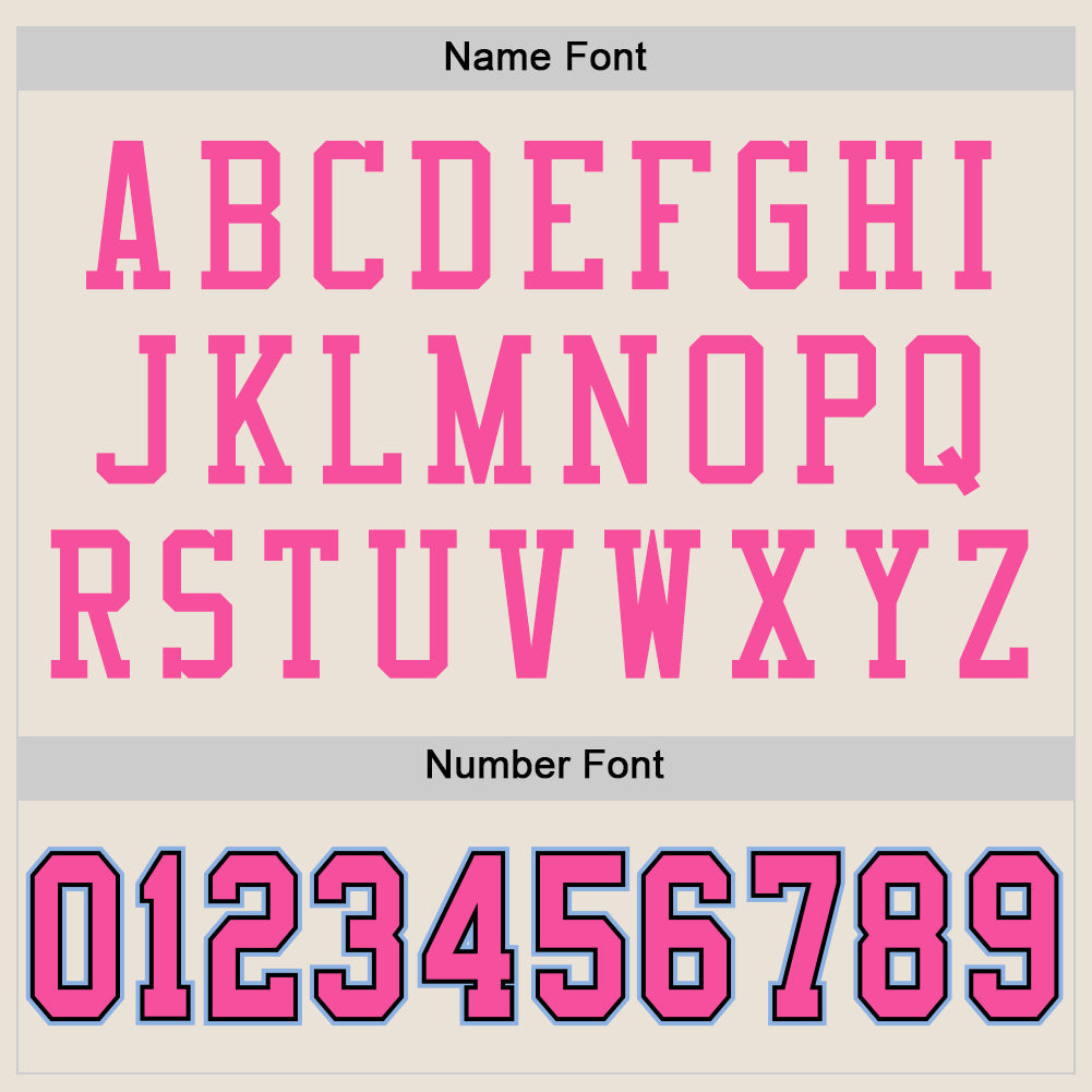 Custom Cream Pink Black-Light Blue Mesh Authentic Football Jersey - Sky-Custom