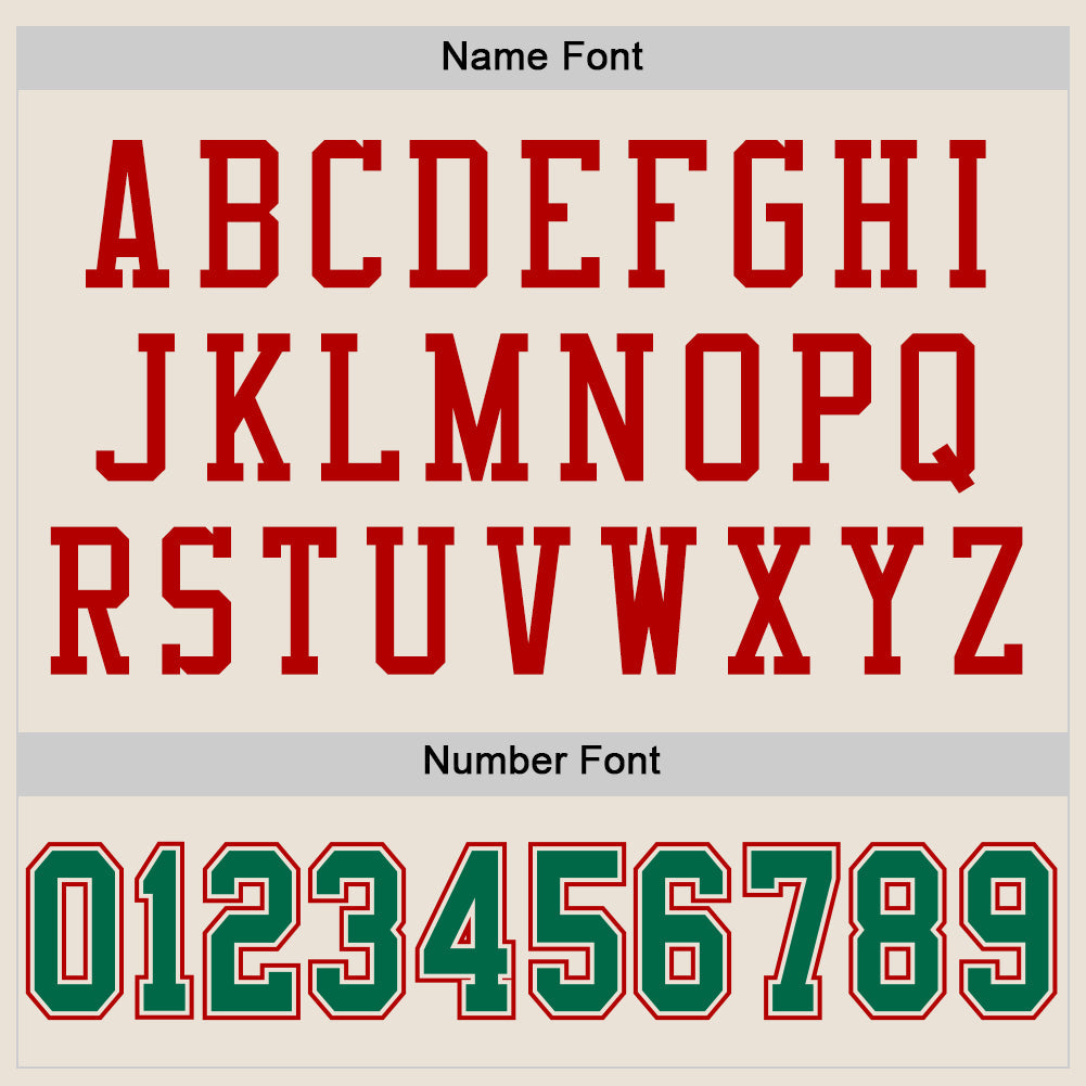 Custom Cream Kelly Green-Red Mesh Authentic Football Jersey - Sky-Custom