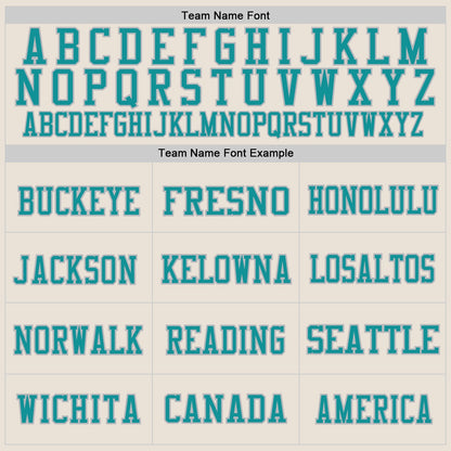 Custom Cream Teal-Gray Mesh Authentic Football Jersey - Sky-Custom