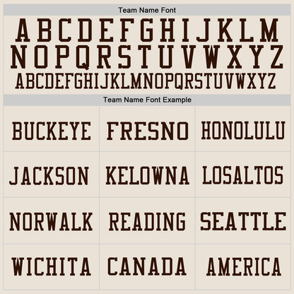 Custom Cream Brown Mesh Authentic Football Jersey - Sky-Custom