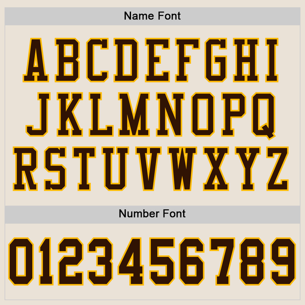 Custom Cream Brown-Gold Mesh Authentic Football Jersey - Sky-Custom