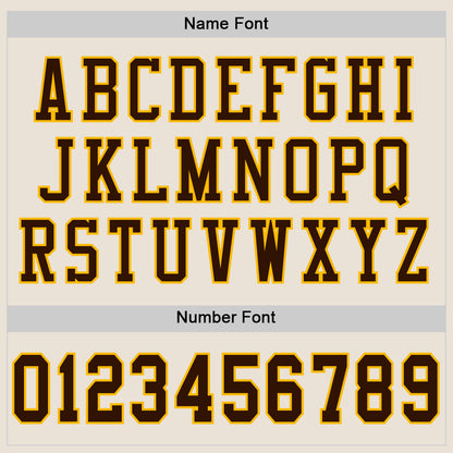 Custom Cream Brown-Gold Mesh Authentic Football Jersey - Sky-Custom