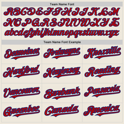 Custom Cream Black Pinstripe Red-Royal Authentic Baseball Jersey - Sky-Custom