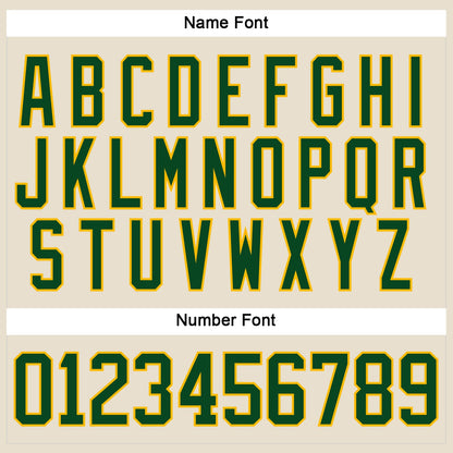 Custom Cream Green-Gold Hockey Lace Neck Jersey - Sky-Custom