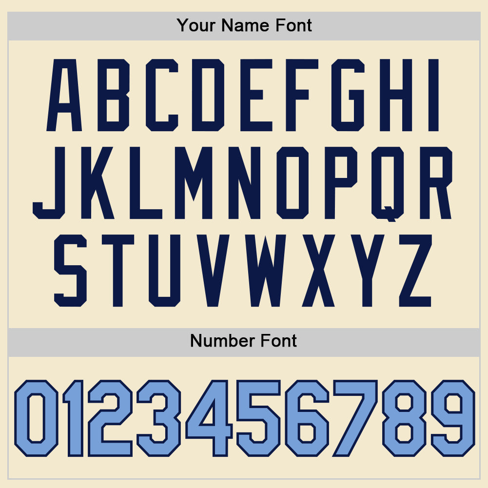 Custom Cream Light Blue-Navy Authentic Throwback Baseball Jersey - Sky-Custom