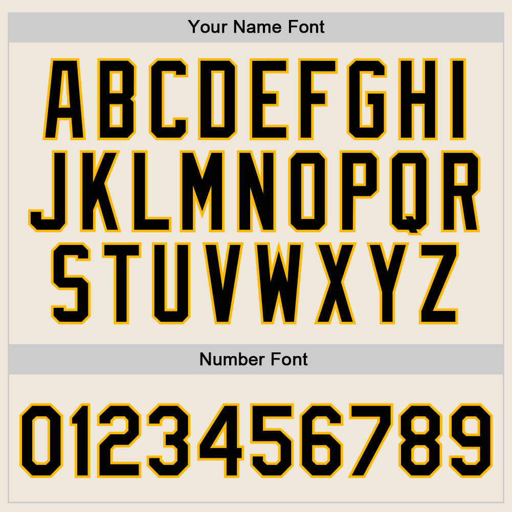 Custom Cream Black-Gold Authentic Throwback Basketball Jersey - Sky-Custom