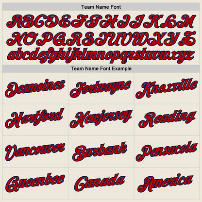 Custom Cream Red-Navy Authentic Throwback Basketball Jersey - Sky-Custom