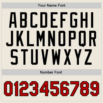 Custom Cream Red-Black Authentic Throwback Basketball Jersey - Sky-Custom