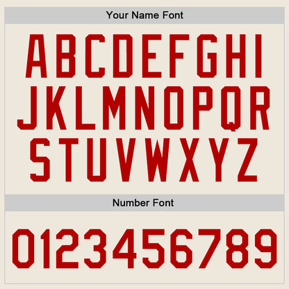 Custom Cream Red-White Authentic Throwback Basketball Jersey - Sky-Custom