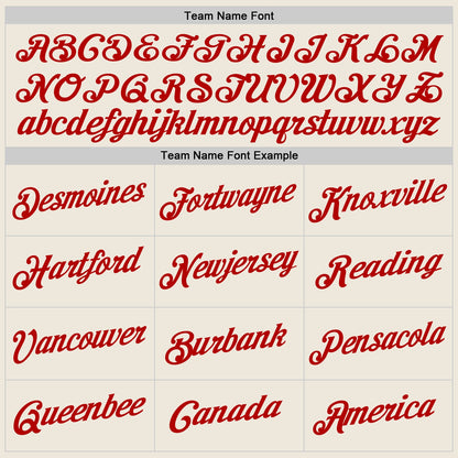 Custom Cream Red-White Authentic Throwback Basketball Jersey - Sky-Custom