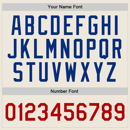 Custom Cream Red-Royal Authentic Throwback Basketball Jersey - Sky-Custom