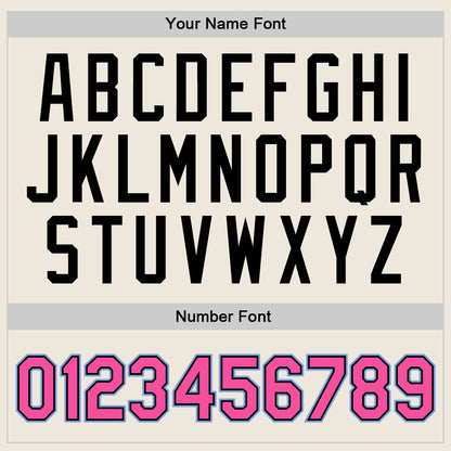 Custom Cream Pink Black-Light Blue Authentic Throwback Basketball Jersey - Sky-Custom