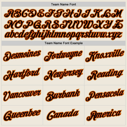 Custom Cream Black Orange-Old Gold Authentic Throwback Basketball Jersey - Sky-Custom