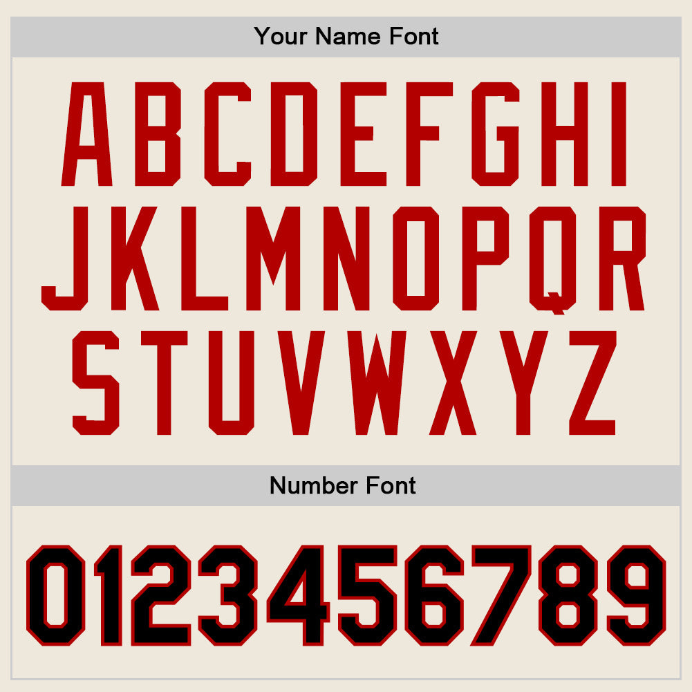 Custom Cream Black-Red Authentic Throwback Basketball Jersey - Sky-Custom