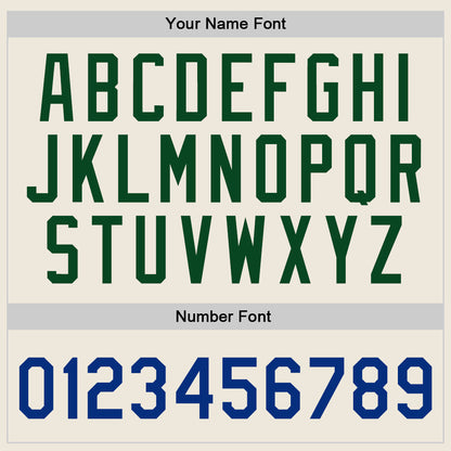 Custom Cream Royal-Green Authentic Throwback Basketball Jersey - Sky-Custom