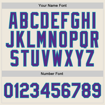 Custom Cream Purple Teal-Black Authentic Throwback Basketball Jersey - Sky-Custom